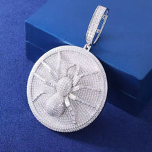 Cargar imagen en el visor de la galería, Dije Araña Plata Ley 925-Moissanitas