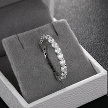 Cargar imagen en el visor de la galería, Anillo Tennis Moissanitas-Plata Ley 925