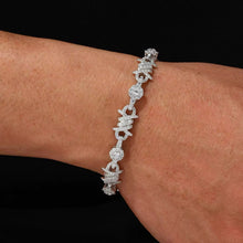 Cargar imagen en el visor de la galería, Pulsera Púas Moissanitas-Plata Ley 925