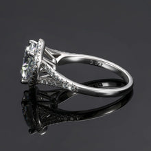 Cargar imagen en el visor de la galería, Anillo Solitario Moissanitas-Plata Ley 925 DAMA