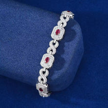 Cargar imagen en el visor de la galería, Pulsera infinitos Cubana Plata Ley 925-Moissanitas