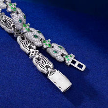 Cargar imagen en el visor de la galería, Pulsera Cubana Cruces Plata Ley 925-Moissanitas