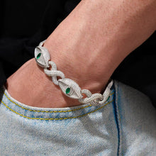 Cargar imagen en el visor de la galería, Pulsera Ojo Moissanitas-Plata Ley 925