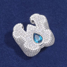 Cargar imagen en el visor de la galería, Anillos "W" Moissanitas-Plata Ley 925
