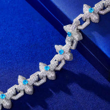 Cargar imagen en el visor de la galería, Pulsera Cubana Cruces Plata Ley 925-Moissanitas