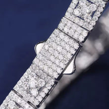 Cargar imagen en el visor de la galería, Pulsera Tennis Cuadrada Plata Ley 925-Moissanitas