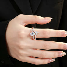 Cargar imagen en el visor de la galería, Anillos Solitarios x2 Plata Ley 925-Moissanitas