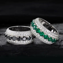 Cargar imagen en el visor de la galería, Anillo Anuel Moissanitas-Plata Ley 925