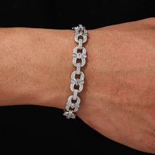 Cargar imagen en el visor de la galería, Pulsera Cubana Moissanitas-Plata Ley 925