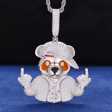 Cargar imagen en el visor de la galería, Dije Panda Plata Ley 925-Moissanitas