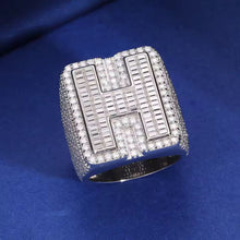 Cargar imagen en el visor de la galería, Anillo Inicial Personalizada Plata Ley 925-Moissanitas