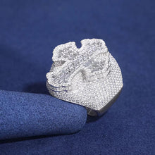 Cargar imagen en el visor de la galería, Anillo Cruz Moissanitas-Plata Ley 925