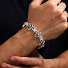 Cargar imagen en el visor de la galería, Pulsera Cubana Cruz Plata Ley 925-Moissanitas