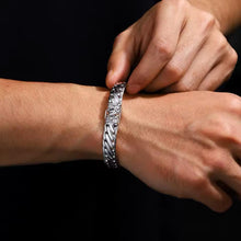 Cargar imagen en el visor de la galería, Pulsera Cubana Miami Lisa(Maciza) Plata Ley 925