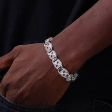 Cargar imagen en el visor de la galería, Pulsera Cubana Infinitos Plata Ley 925-Moissanitas