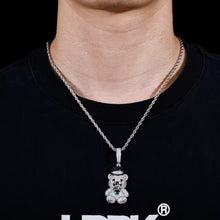 Cargar imagen en el visor de la galería, Dije Oso Plata Ley 925-Moissanitas