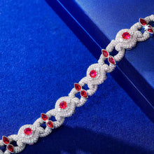 Cargar imagen en el visor de la galería, Pulsera Cubana Ojo de Horus Plata Ley 925-Moissanitas