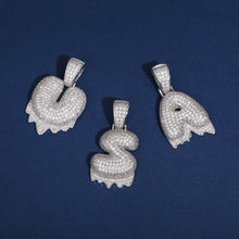 Cargar imagen en el visor de la galería, Dije Inicial Moissanitas-Plata Ley 925