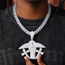 Cargar imagen en el visor de la galería, Dije Cristo Alas Cruces Plata Ley 925-Moissanitas