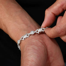 Cargar imagen en el visor de la galería, Pulsera Púas Moissanitas-Plata Ley 925