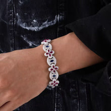 Cargar imagen en el visor de la galería, Pulsera Cubana Plata Ley 925-Moissanitas