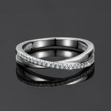 Cargar imagen en el visor de la galería, Anillo Moissanitas-Plata ley 925 DAMA