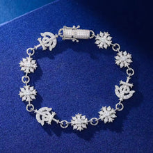 Cargar imagen en el visor de la galería, Pulsera Anclas y Estrellas Plata Ley 925-Moissanitas