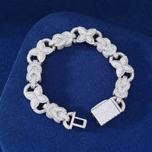 Cargar imagen en el visor de la galería, Pulsera Cubana Nudos Plata Ley 925-Moissanitas