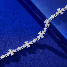 Cargar imagen en el visor de la galería, Pulsera Cubana Cruces Plata Ley 925-Moissanitas