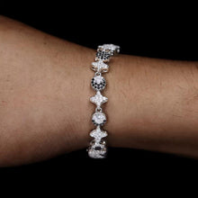 Cargar imagen en el visor de la galería, Pulsera Luna-Estrella Moissanitas-Plata Ley 925