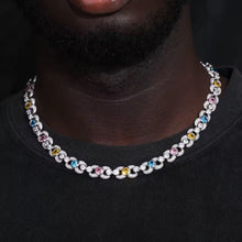 Cargar imagen en el visor de la galería, Cadena Infinitos Colores Plata Ley 925-Moissanitas