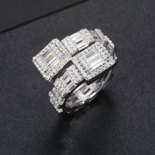 Cargar imagen en el visor de la galería, Anillo Moissanitas-Plata Ley 925