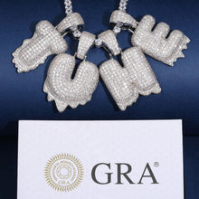 Cargar imagen en el visor de la galería, Dije Inicial Moissanitas-Plata Ley 925