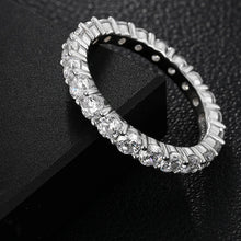 Cargar imagen en el visor de la galería, Anillo Tennis Moissanitas-Plata Ley 925