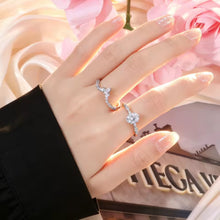 Cargar imagen en el visor de la galería, Anillos Solitarios x2 Plata Ley 925-Moissanitas