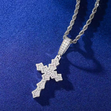 Cargar imagen en el visor de la galería, Dije Cruz Moissanitas Plata Ley 925-Moissanitas