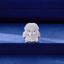 Cargar imagen en el visor de la galería, Anillo Rostro De Cristo Plata Ley 925-Moissanitas