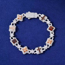 Cargar imagen en el visor de la galería, Pulsera Cubana Plata Ley 925-Moissanitas