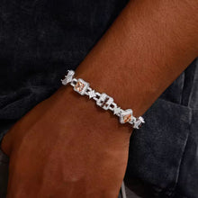 Cargar imagen en el visor de la galería, Pulsera Cubana Plata Ley 925-Moissanitas