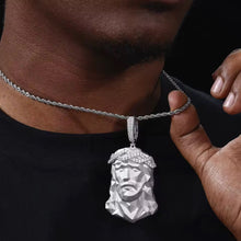 Cargar imagen en el visor de la galería, Dije Rostro De Cristo Plata Ley 925-Moissanitas