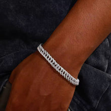 Cargar imagen en el visor de la galería, Pulsera Cubana Plata Ley 925-Moissanitas