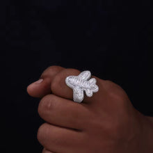 Cargar imagen en el visor de la galería, Anillo Avión Plata Ley 925-Moissanitas Baguettes