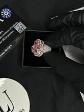 Cargar imagen en el visor de la galería, Anillo Blessd Rosa Moissanitas-Plata Ley 925