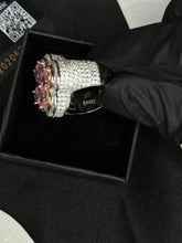 Cargar imagen en el visor de la galería, Anillo Blessd Rosa Moissanitas-Plata Ley 925