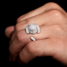 Cargar imagen en el visor de la galería, Anillo Gato Plata Ley 925-Moissanitas