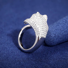 Cargar imagen en el visor de la galería, Anillo Gato Plata Ley 925-Moissanitas