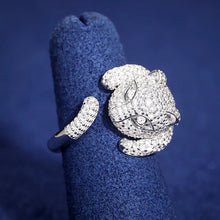 Cargar imagen en el visor de la galería, Anillo Gato Plata Ley 925-Moissanitas