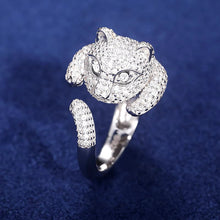 Cargar imagen en el visor de la galería, Anillo Gato Plata Ley 925-Moissanitas