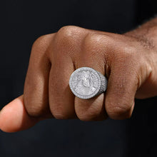 Cargar imagen en el visor de la galería, Anillo Rostro Cristo Plata Ley 925-Moissanitas