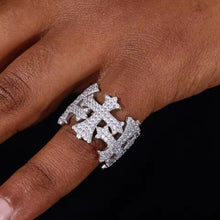 Cargar imagen en el visor de la galería, Anillo Cruces Plata Ley 925-Moissanitas
